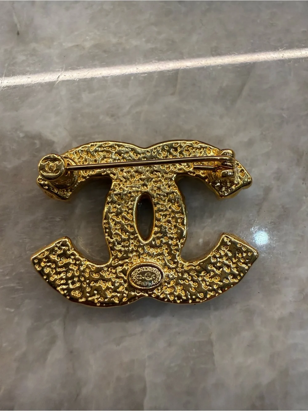 CHANEL Black and Gold CC Logo Key/Card Holder